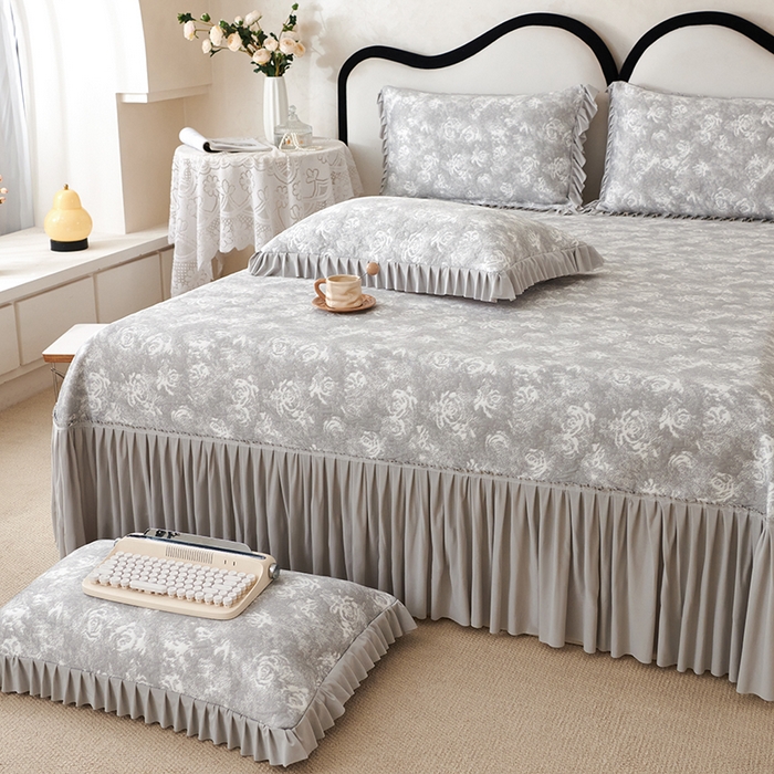 91家纺网 家纺一手货源 找家纺 佳汐蓝 2025新款冰丝玫瑰席（全网券后不得低于此控价268）