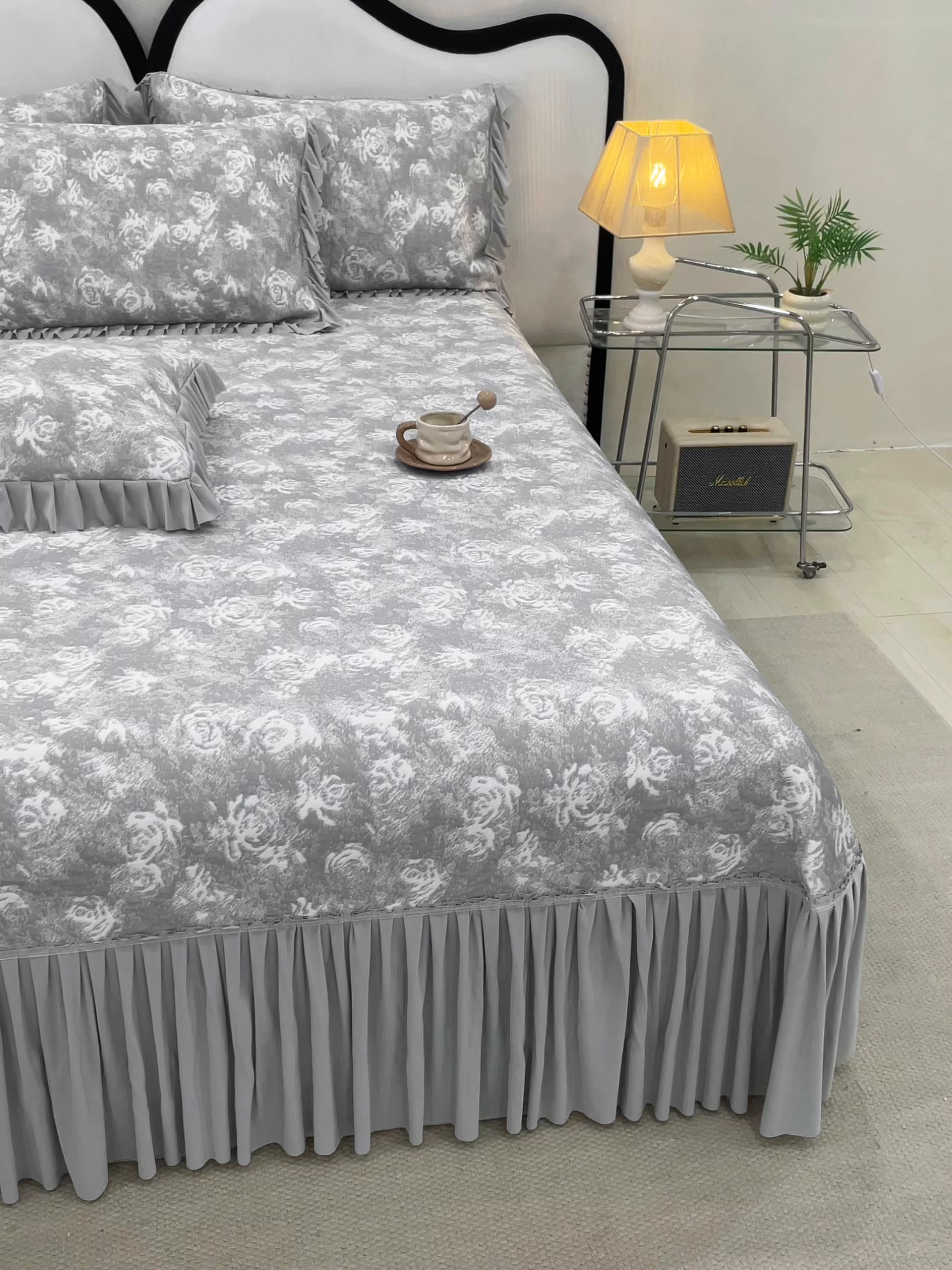 91家纺网 家纺一手货源 找家纺 佳汐蓝 2025新款冰丝玫瑰席（全网券后不得低于此控价268）