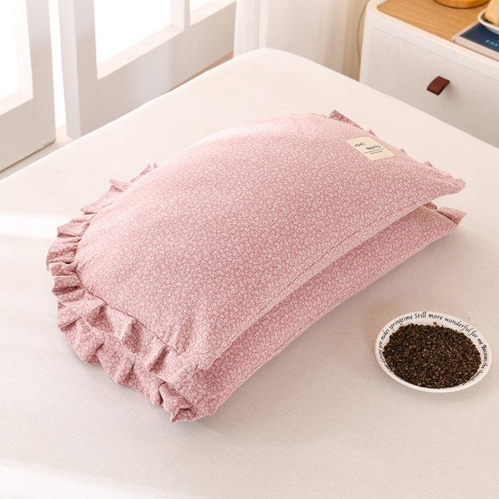 金牛枕芯 2025春夏新款全棉荞麦枕印花小碎花饺子枕儿童枕头儿童抱枕枕头枕芯 ins风饺子枕-玉色