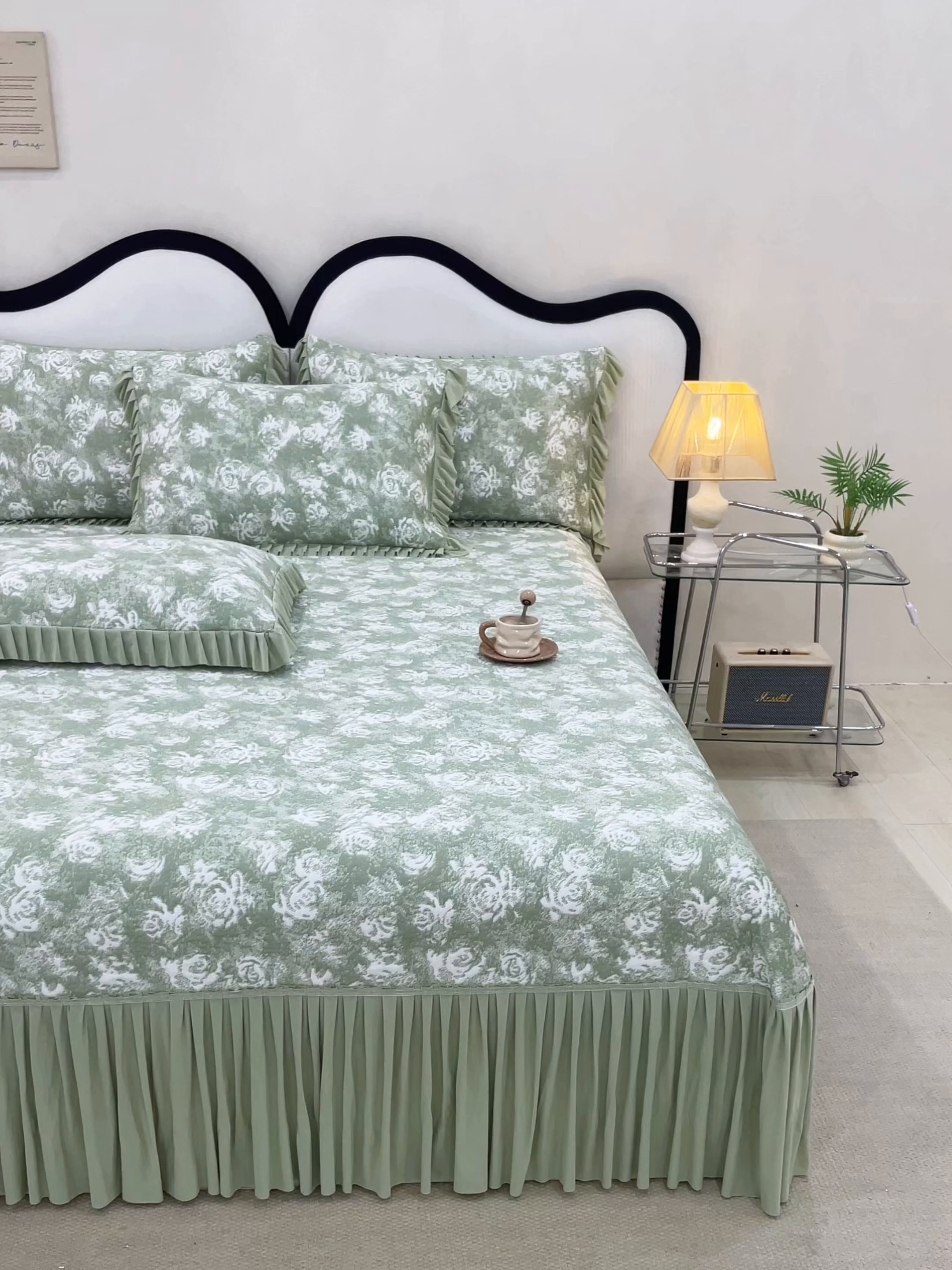 91家纺网 家纺一手货源 找家纺 佳汐蓝 2025新款冰丝玫瑰席（全网券后不得低于此控价268）