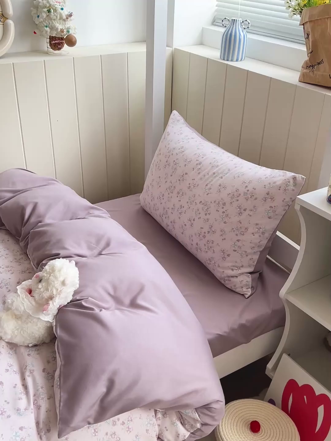 91家纺网 家纺一手货源 找家纺 朵朵2025新款水洗云朵糯糯棉三四件套水洗棉简约风ins风小碎花学生宿舍床被套床单款床笠款三四件套花梦