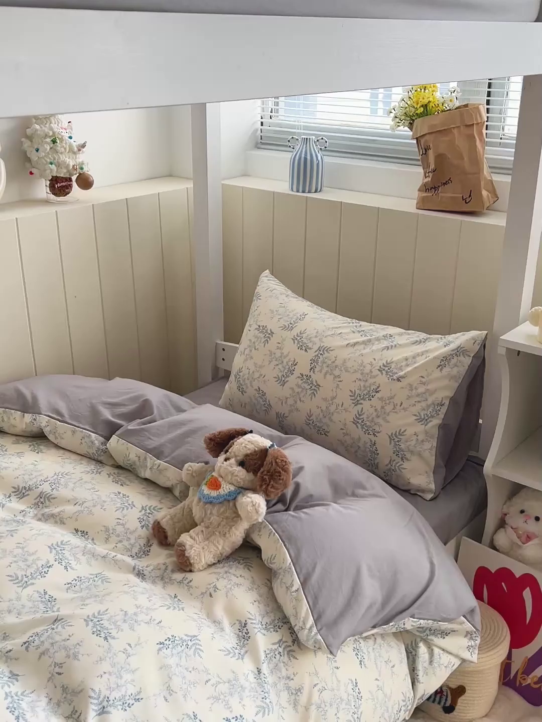 91家纺网 家纺一手货源 找家纺 朵朵2025新款水洗云朵糯糯棉三四件套水洗棉简约风ins风小碎花学生宿舍床被套床单款床笠款三四件套蓝颜