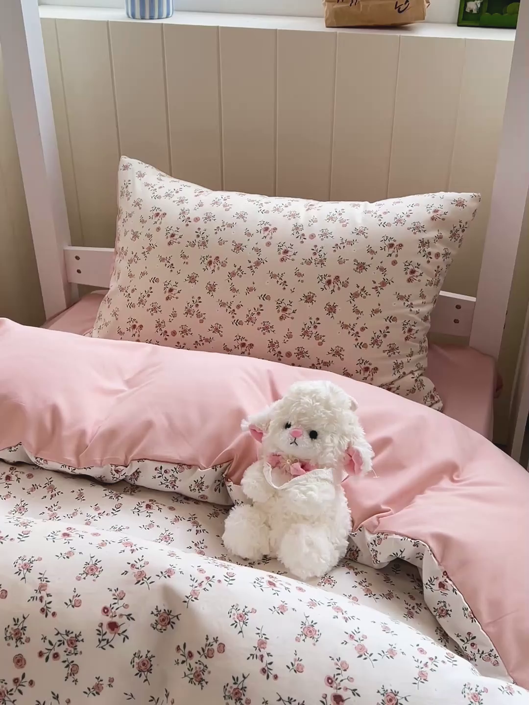 91家纺网 家纺一手货源 找家纺 朵朵2025新款水洗云朵糯糯棉三四件套水洗棉简约风ins风小碎花学生宿舍床被套床单款床笠款三四件套 忘忧草