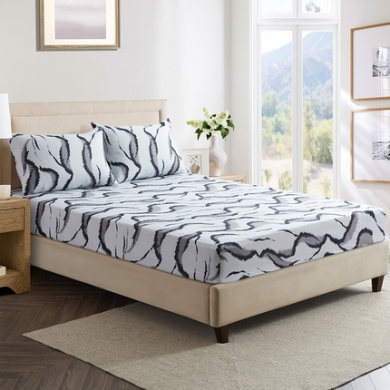 91家纺网 家纺一手货源 找家纺 （总）子不语家纺 2025新款跨境外贸 大版印花床笠款三件套亚马逊Temu速卖 通Shein沃尔玛专供