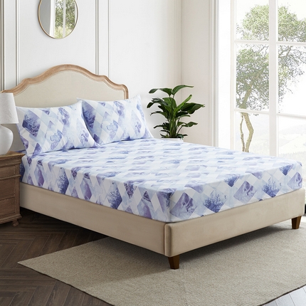 91家纺网 家纺一手货源 找家纺 （总）子不语家纺 2025新款跨境外贸 大版印花床笠款三件套亚马逊Temu速卖 通Shein沃尔玛专供