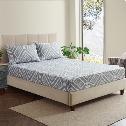 91家纺网 家纺一手货源 找家纺 （总）子不语家纺 2025新款跨境外贸 大版印花床笠款三件套亚马逊Temu速卖 通Shein沃尔玛专供