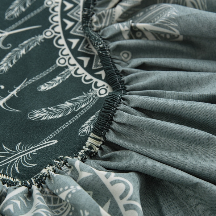 91家纺网 家纺一手货源 找家纺 （总）子不语家纺 2025新款跨境外贸 大版印花床笠款三件套亚马逊Temu速卖 通Shein沃尔玛专供