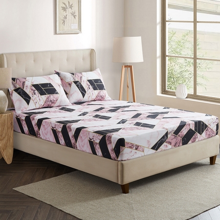 91家纺网 家纺一手货源 找家纺 （总）子不语家纺 2025新款跨境外贸 大版印花床笠款三件套亚马逊Temu速卖 通Shein沃尔玛专供