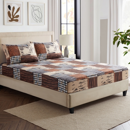 91家纺网 家纺一手货源 找家纺 （总）子不语家纺 2025新款跨境外贸 大版印花床笠款三件套亚马逊Temu速卖 通Shein沃尔玛专供