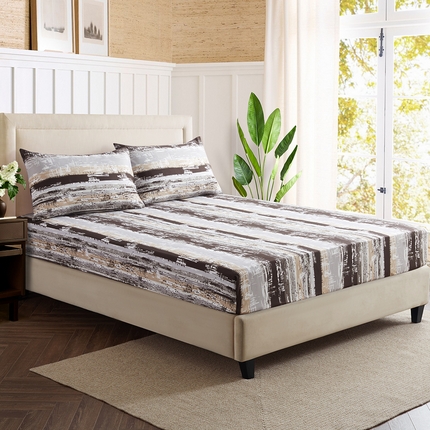 91家纺网 家纺一手货源 找家纺 （总）子不语家纺 2025新款跨境外贸 大版印花床笠款三件套亚马逊Temu速卖 通Shein沃尔玛专供