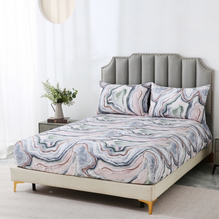 91家纺网 家纺一手货源 找家纺 （总）子不语家纺 2025新款跨境外贸 大版印花床笠款三件套亚马逊Temu速卖 通Shein沃尔玛专供