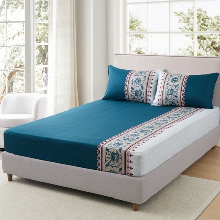 91家纺网 家纺一手货源 找家纺 （总）子不语家纺 2025新款跨境外贸 大版印花床笠款三件套亚马逊Temu速卖 通Shein沃尔玛专供