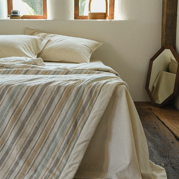 91家纺网 家纺一手货源 找家纺 简家居 2025新款简约亲肤夏被夏凉被空调被 旧日告白-薄荷绿