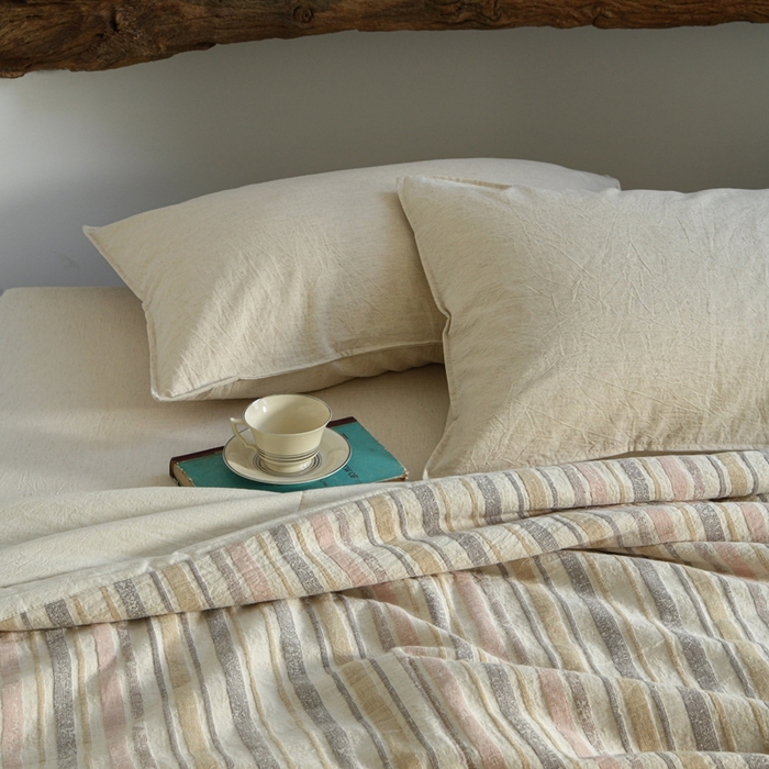 91家纺网 家纺一手货源 找家纺 简家居 2025新款简约亲肤夏被夏凉被空调被 旧日告白-奶茶粉