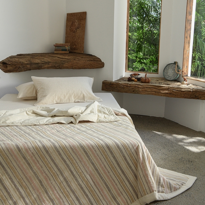 91家纺网 家纺一手货源 找家纺 简家居 2025新款简约亲肤夏被夏凉被空调被 旧日告白-奶茶粉