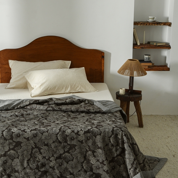 简家居 2025新款简约亲肤夏被夏凉被空调被 夏被-百色花开