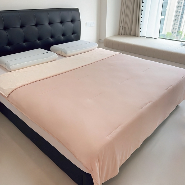 91家纺网 家纺一手货源 找家纺 兜米家居 2025新款亚朵同款夏季双感深睡被夏被夏凉被pro2.0 粉色