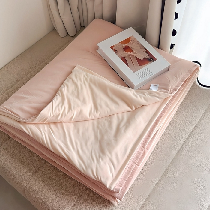 91家纺网 家纺一手货源 找家纺 兜米家居 2025新款亚朵同款夏季双感深睡被夏被夏凉被pro2.0 粉色