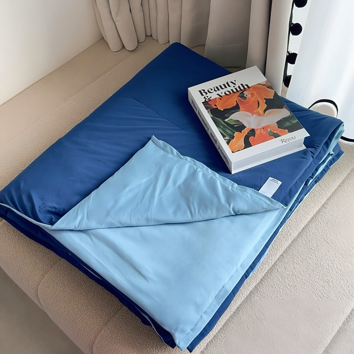 91家纺网 家纺一手货源 找家纺 兜米家居 2025新款亚朵同款夏季双感深睡被夏被夏凉被pro2.0 深蓝