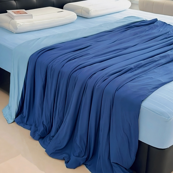 91家纺网 家纺一手货源 找家纺 兜米家居 2025新款亚朵同款夏季双感深睡被夏被夏凉被pro2.0 深蓝