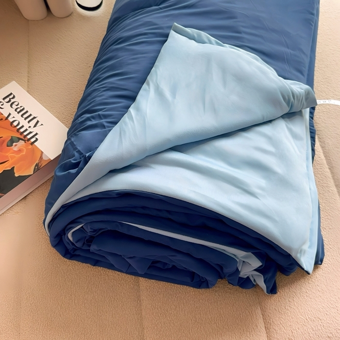 91家纺网 家纺一手货源 找家纺 兜米家居 2025新款亚朵同款夏季双感深睡被夏被夏凉被pro2.0 深蓝