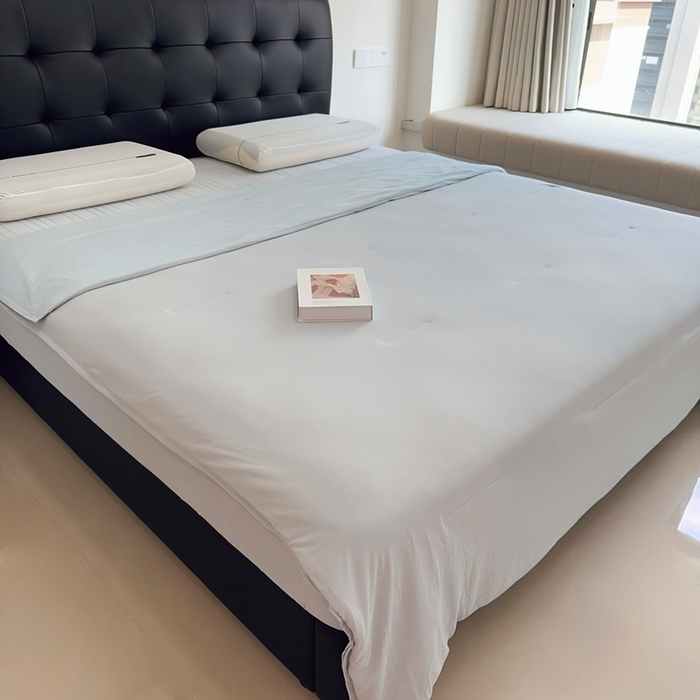 91家纺网 家纺一手货源 找家纺 兜米家居 2025新款亚朵同款夏季双感深睡被夏被夏凉被pro2.0 青灰