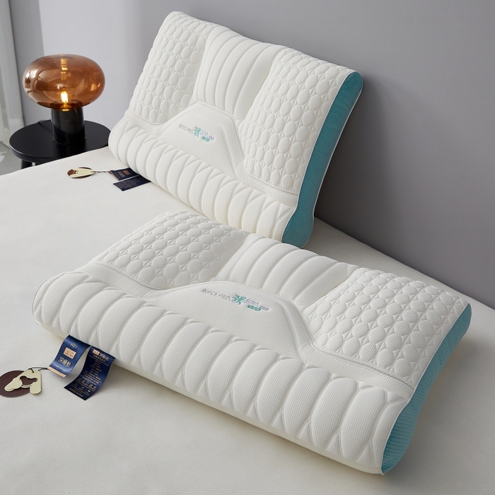 91家纺网 家纺一手货源 找家纺 缔莱（十三铭）被业 2025新款护颈枕头枕芯深睡眠SPA天然乳胶抗菌防螨酒店同款 款式一 48*74cm/只