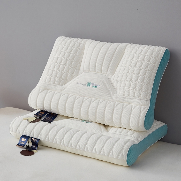 91家纺网 家纺一手货源 找家纺 缔莱（十三铭）被业 2025新款护颈枕头枕芯深睡眠SPA天然乳胶抗菌防螨酒店同款 款式一 48*74cm/只