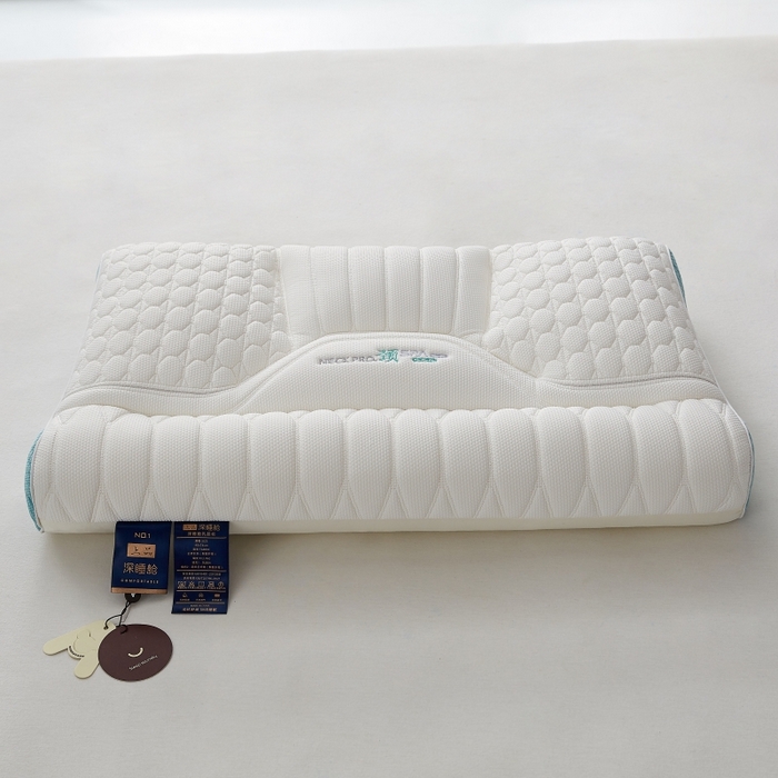 91家纺网 家纺一手货源 找家纺 缔莱（十三铭）被业 2025新款护颈枕头枕芯深睡眠SPA天然乳胶抗菌防螨酒店同款 款式一 48*74cm/只