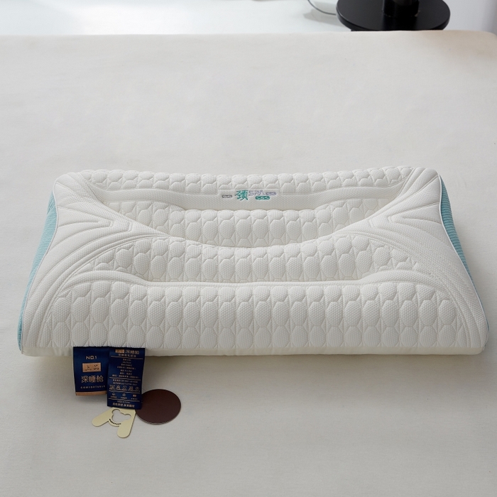 91家纺网 家纺一手货源 找家纺 缔莱（十三铭）被业 2025新款护颈枕头枕芯深睡眠SPA天然乳胶抗菌防螨酒店同款 款式二 48*74cm/只