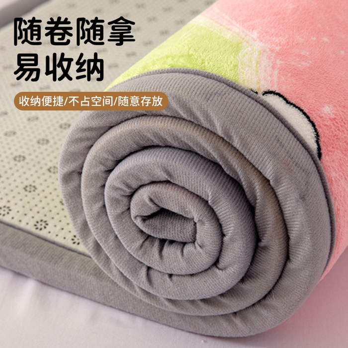 91家纺网 家纺一手货源 找家纺 （总）北辰 2024新款印花绒地垫床边垫床垫褥子打地铺神器客厅地垫可定制