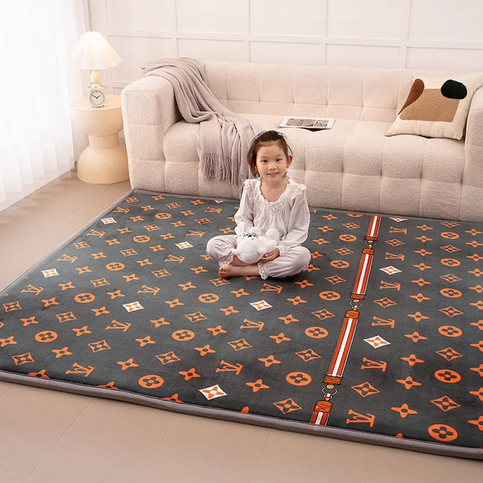 91家纺网 家纺一手货源 找家纺 北辰 2024新款印花绒地垫床边垫床垫褥子打地铺神器客厅地垫可定制 摩登时代