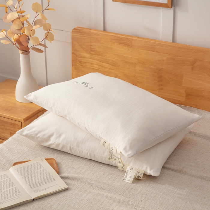 91家纺网 家纺一手货源 找家纺 北辰 2024新款A类全棉华夫格棉花枕 枕头枕芯里外全棉 超低枕一对装（内胆约1.2斤） 48*74cm