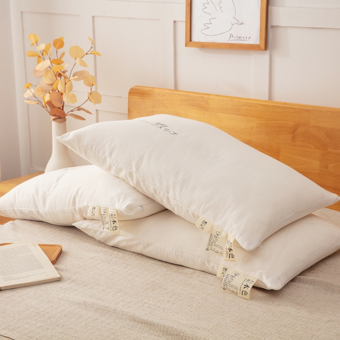 91家纺网 家纺一手货源 找家纺 北辰 2024新款A类全棉华夫格棉花枕 枕头枕芯里外全棉 超低枕一对装（内胆约1.2斤） 48*74cm