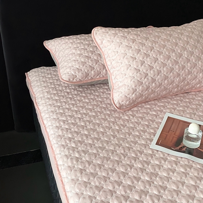 91家纺网 家纺一手货源 找家纺 （总）时亿家居 2025新款复合包边云豆豆床笠款凉席