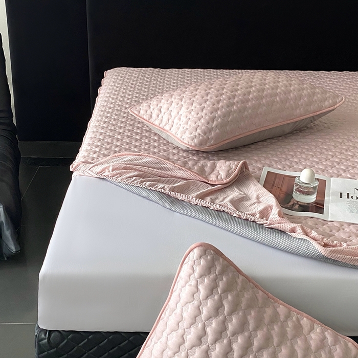 91家纺网 家纺一手货源 找家纺 （总）时亿家居 2025新款复合包边云豆豆床笠款凉席