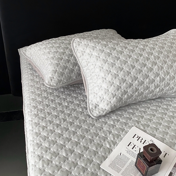 91家纺网 家纺一手货源 找家纺 时亿家居 2025新款复合包边云豆豆床笠款凉席 云豆豆-灰