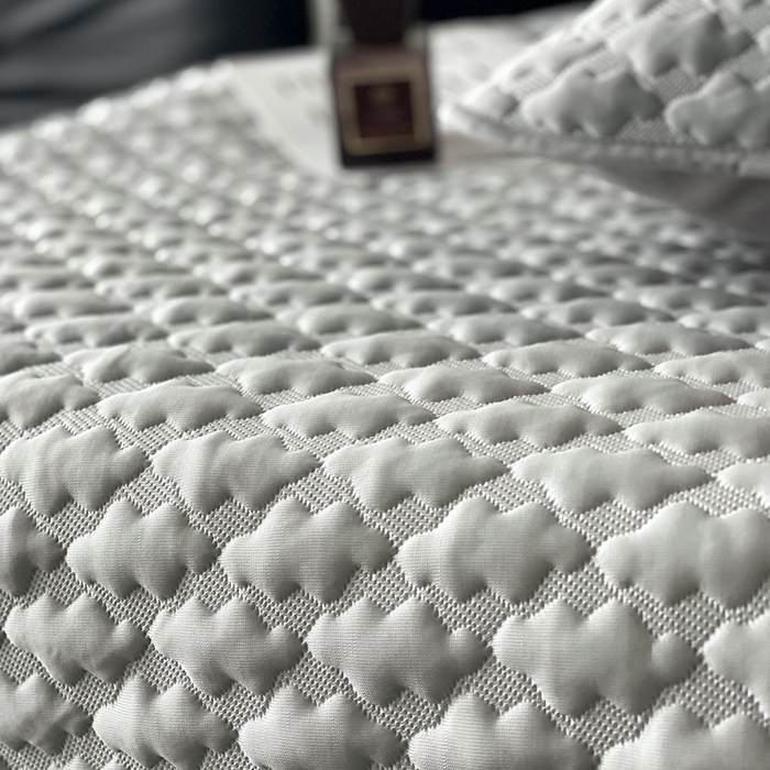 91家纺网 家纺一手货源 找家纺 时亿家居 2025新款复合包边云豆豆床笠款凉席 云豆豆-灰