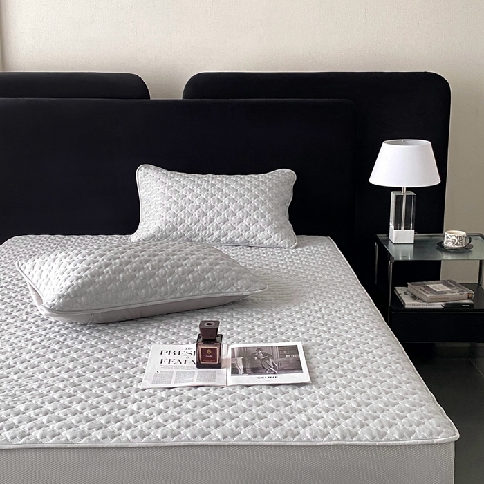 91家纺网 家纺一手货源 找家纺 时亿家居 2025新款复合包边云豆豆床笠款凉席 云豆豆-灰