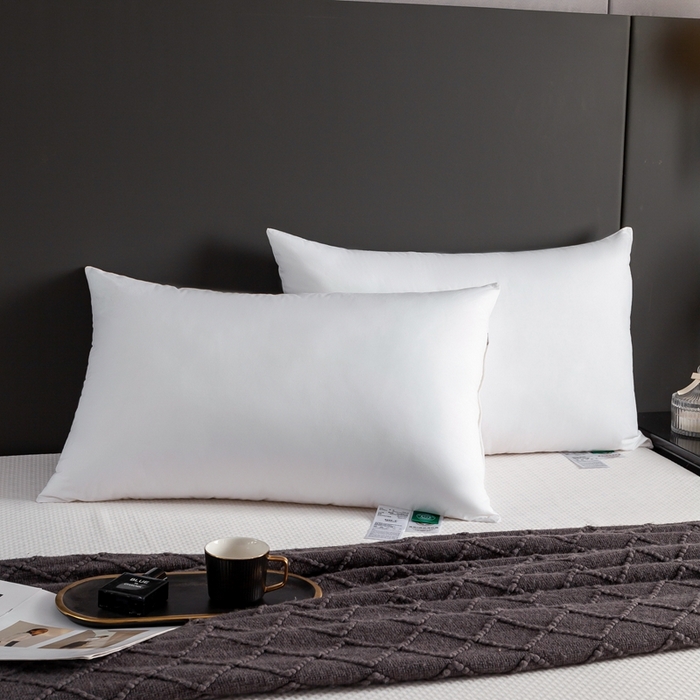 91家纺网 家纺一手货源 找家纺 （总）怡薇格枕芯 2025新款全棉五星级酒店枕头枕芯民宿柔软羽丝绒-单边款