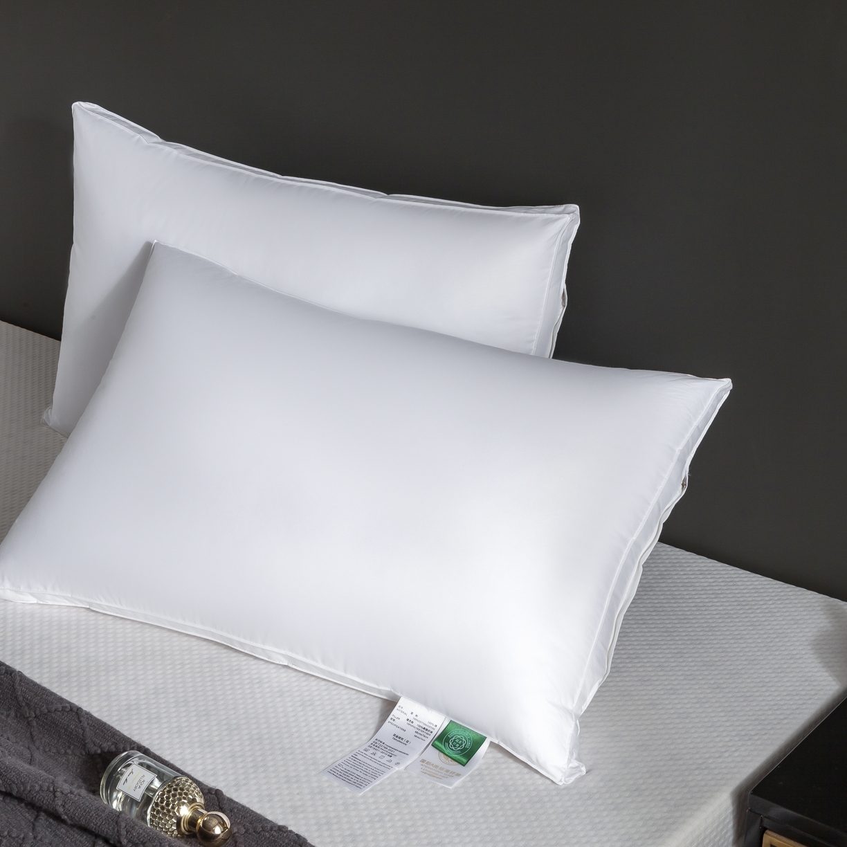 91家纺网 家纺一手货源 找家纺 （总）怡薇格枕芯 2025新款全棉五星级酒店枕头枕芯民宿柔软羽丝绒-立体款