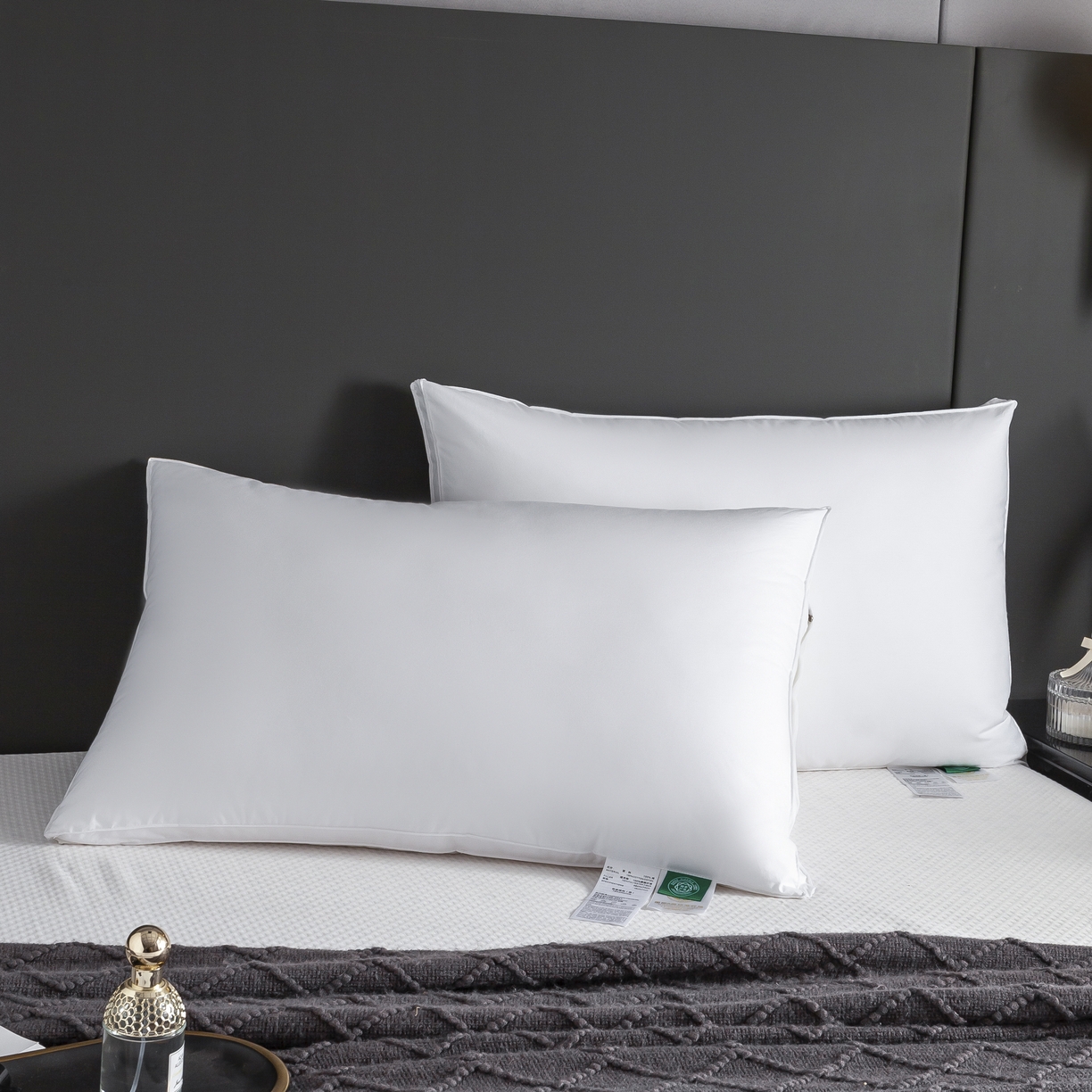 91家纺网 家纺一手货源 找家纺 （总）怡薇格枕芯 2025新款全棉五星级酒店枕头枕芯民宿柔软羽丝绒-立体款