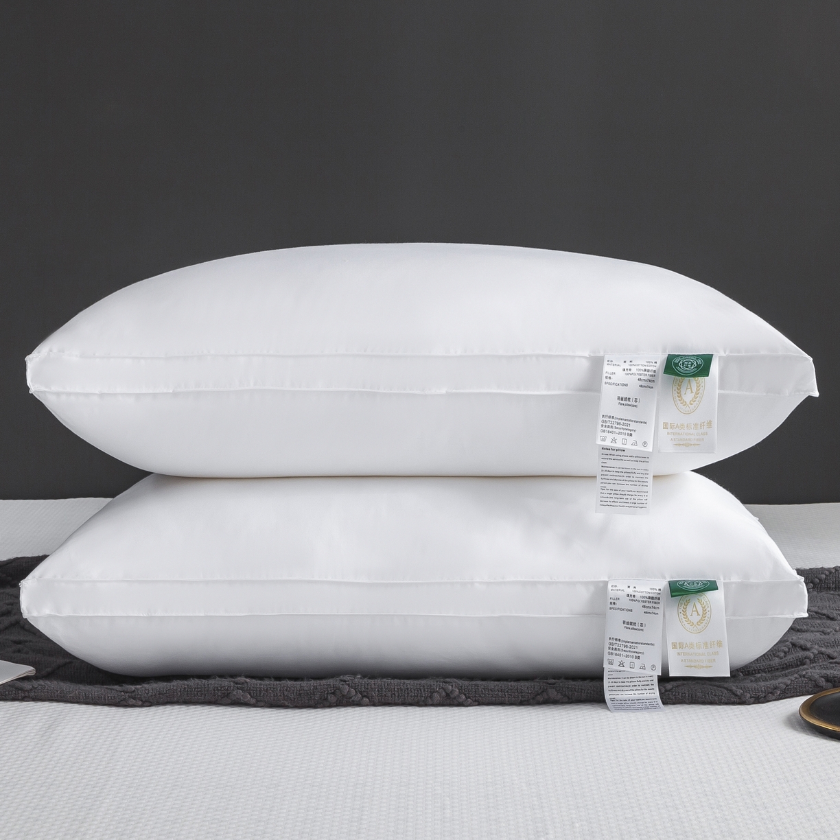 91家纺网 家纺一手货源 找家纺 （总）怡薇格枕芯 2025新款全棉五星级酒店枕头枕芯民宿柔软羽丝绒-立体款