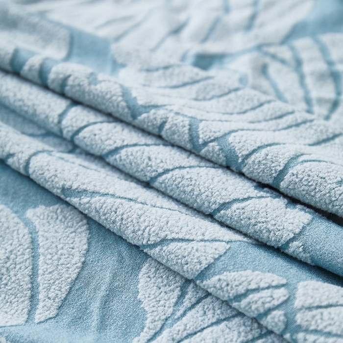 91家纺网 家纺一手货源 找家纺 丝绮鹿 2025新款羊羔绒直排松紧款沙发套-枫叶 枫叶-宁静蓝