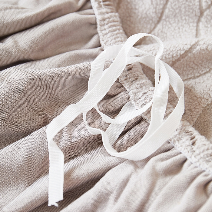 91家纺网 家纺一手货源 找家纺 丝绮鹿 2025新款羊羔绒直排松紧款沙发套-枫叶 枫叶-银灰