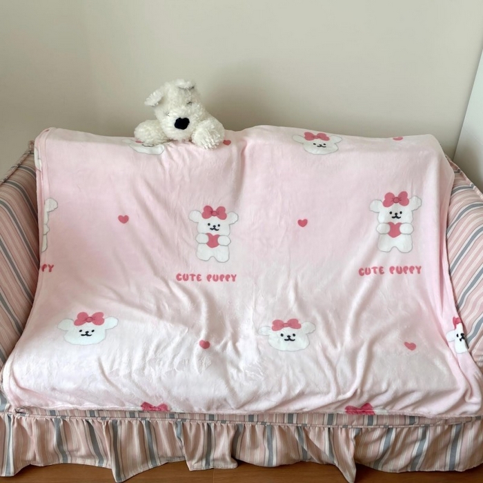 91家纺网 家纺一手货源 找家纺 （总）顾里家纺 2025新款ins少女奶油治愈双面牛奶绒毯