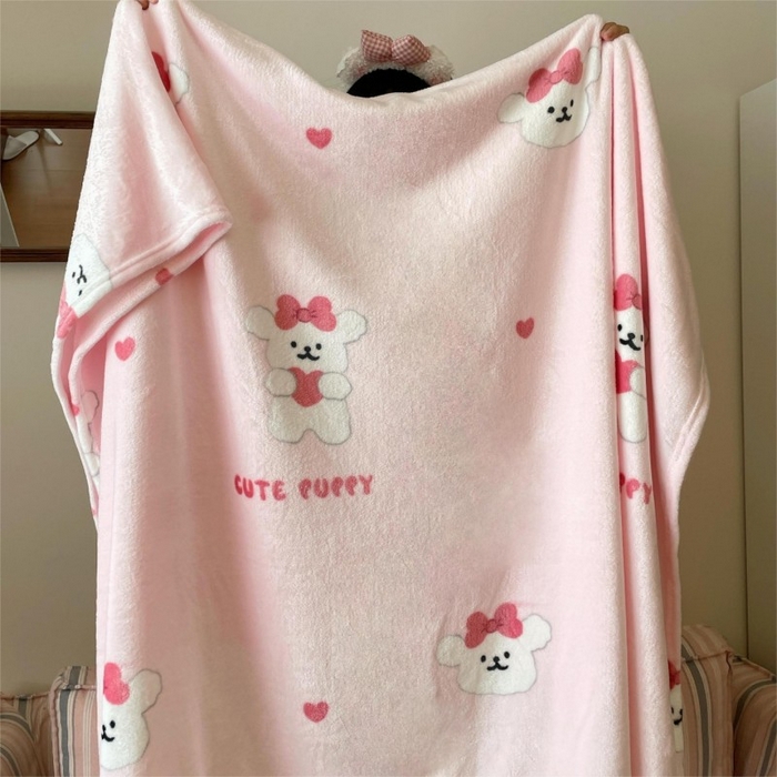 91家纺网 家纺一手货源 找家纺 （总）顾里家纺 2025新款ins少女奶油治愈双面牛奶绒毯