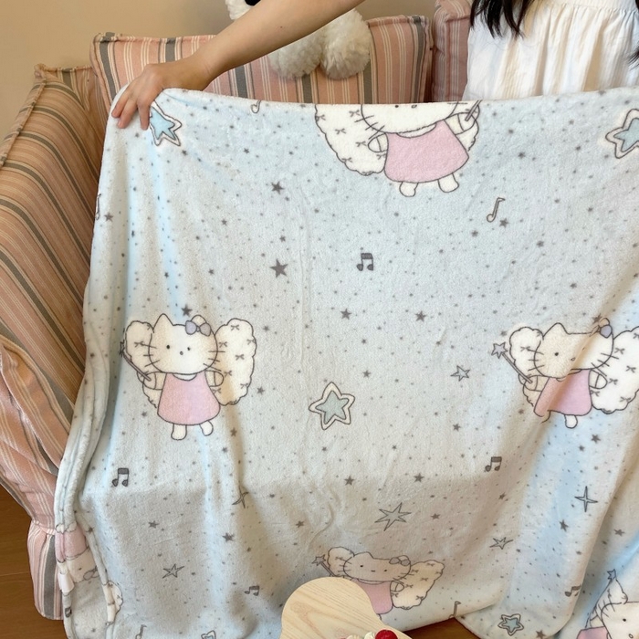 91家纺网 家纺一手货源 找家纺 顾里家纺 2025新款ins少女奶油治愈双面牛奶绒毯 芭拉花猫