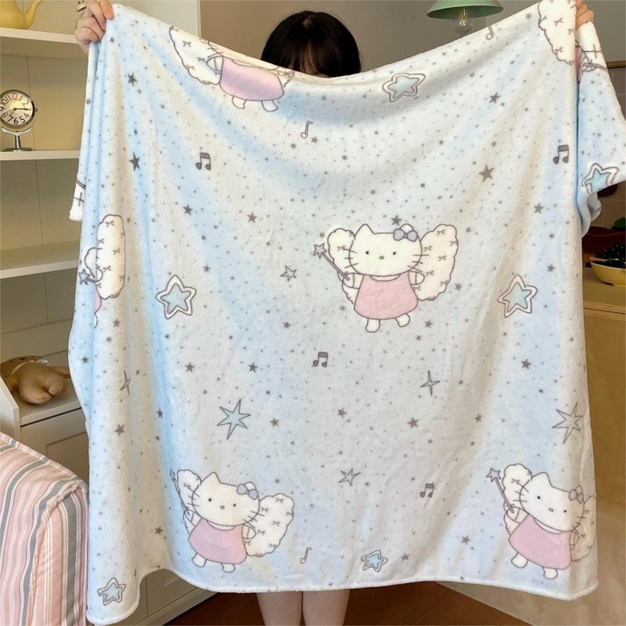 91家纺网 家纺一手货源 找家纺 顾里家纺 2025新款ins少女奶油治愈双面牛奶绒毯 芭拉花猫