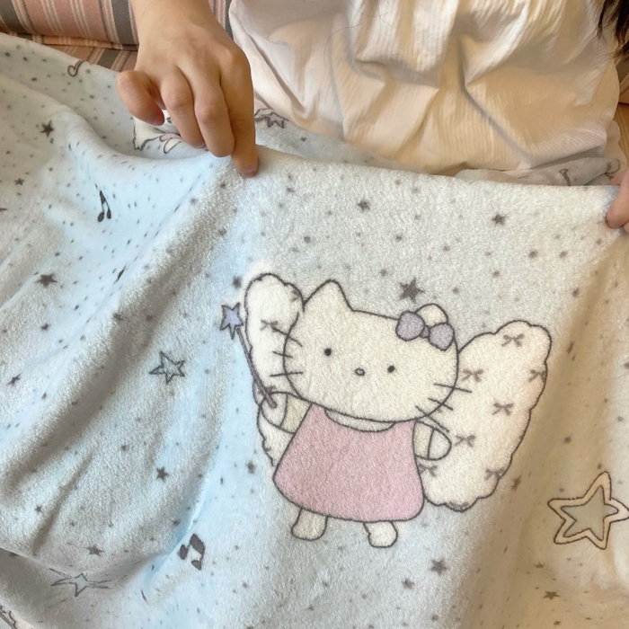 91家纺网 家纺一手货源 找家纺 顾里家纺 2025新款ins少女奶油治愈双面牛奶绒毯 芭拉花猫